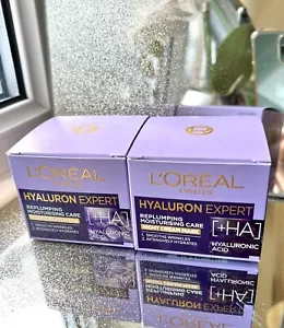 L'OREAL PARIS Hyaluron Expert Replumping Moisturising Night Cream Mask 2 x 50ml - Picture 1 of 7