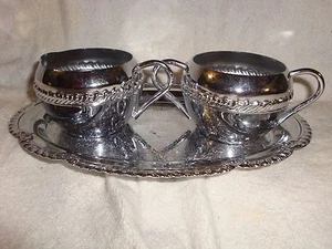 INTERNATIONAL SILVERPLATE OPEN SUGAR/CREAMER/TRAY - Picture 1 of 1