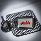 Fiat 500 Red Keyring Abarth Retro Style Classic Look Fob Gift