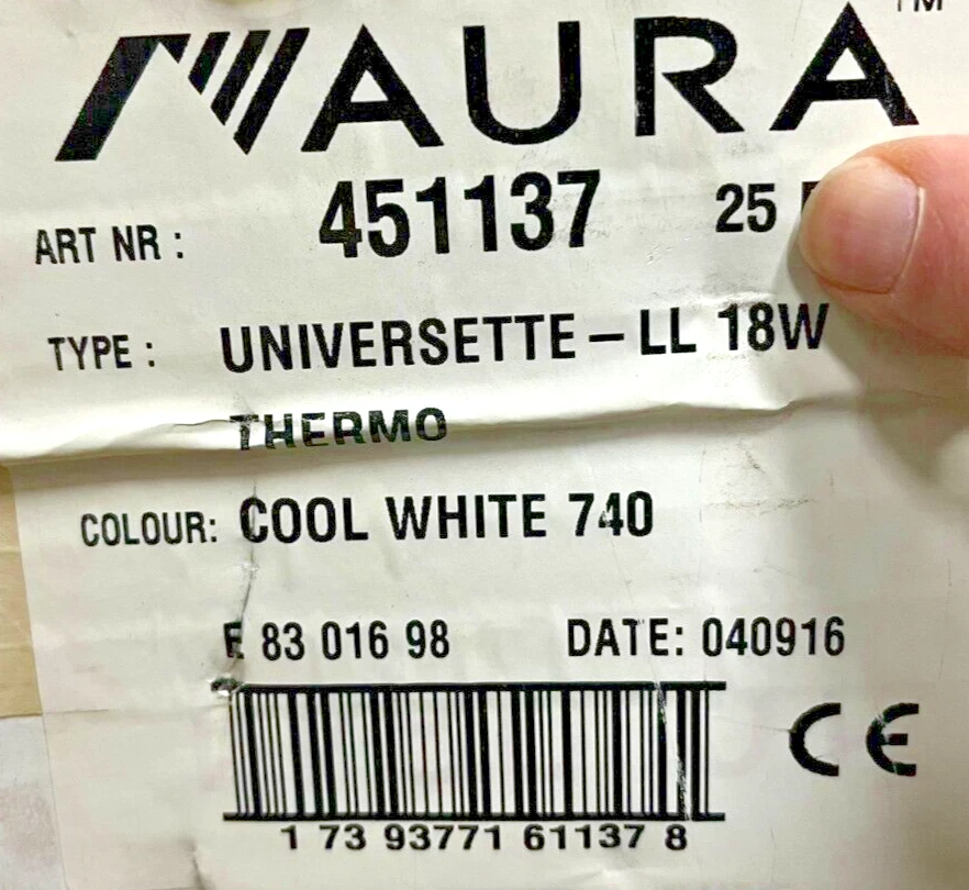 Aura Leuchtstofflampe Universette -LL 18W Thermo Coll White 740 70,000h !!! - Image 1 of 1