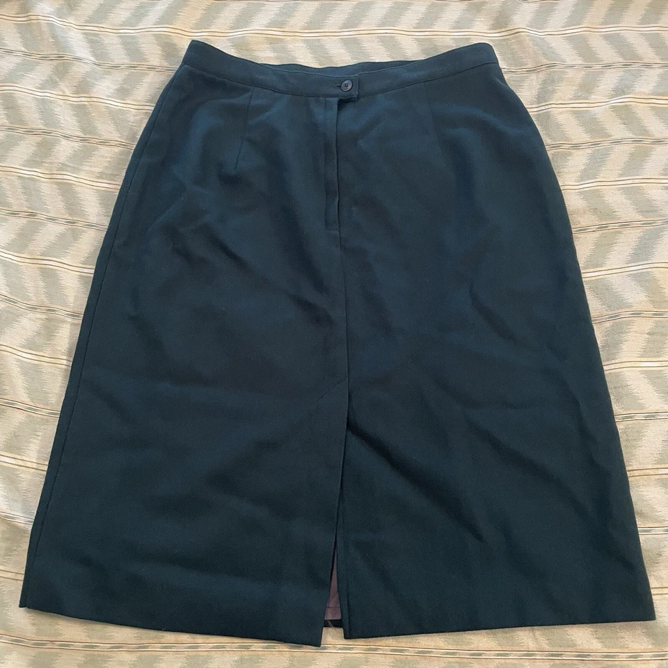 Saia de lã vintage tamanho 16 Trad Pinup academia básica férias elegante minimalista - Imagem 1 de 4