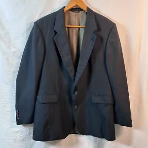Blazer Abrigo Deportivo Hunting Horn J. Riggins Para Hombre 46L Negro Azul Rayas EE. UU. - Imagen 1 de 9