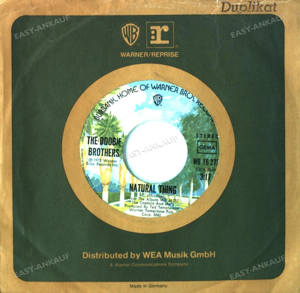 The Doobie Brothers - Natural Thing 7in 1974 (VG) . - Image 1 of 1