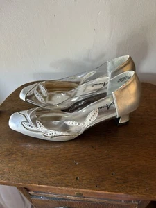 Annie Women’s Shoes Size 11 M Silver Clear Pumps 3” Chunky Heel NEW Formal Dress - Picture 1 of 7