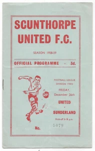 1958/59 Division 2 - SCUNTHORPE UNITED v. SUNDERLAND - Picture 1 of 2