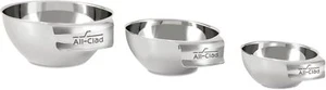 Un Elegante Set di Mini Ciotole di Misurazione in Acciaio Inox Rivestito - Nidificazione 3 Pezzi - Foto 1 di 8