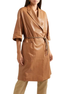 真皮连衣裙,手工羊皮皮革连衣裙,大码定制  — 第 1/4 张图片