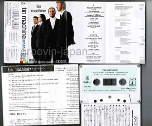 TIN MACHINE st DAVID BOWIE JAPAN CASSETTE ZP28-5860 different artwork PS+INSERT - Picture 1 of 5