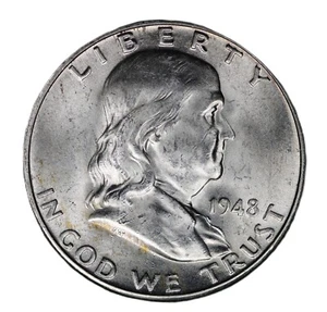1948-D MS+++ FBL Franklin Half Dollar - Picture 1 of 2
