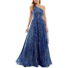 B. Darlin Womens Blue Sequined Prom Evening Dress Gown Juniors 7/8 BHFO 3610