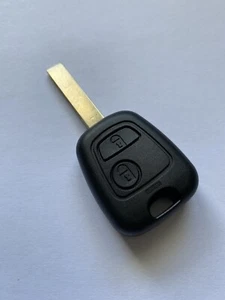 Peugeot 207 307 407 2 Tasten Schlüssel Fernbedienung Etui *geschnittene Klinge HU83 mit Grove* - Bild 1 von 4