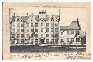 München Schwabing, Schulhaus an der Haimhauserstrasse AK  1902 - Picture 1 of 2