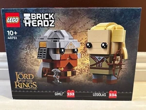 LEGO LOTR Brickheadz- 40751 - Legolas & Gimli - NEW - Sealed Box - Retired- BNIB - Picture 1 of 6