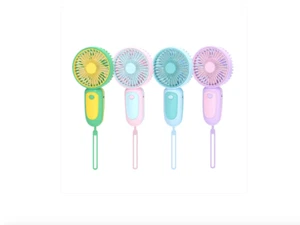Brand New Mini Hand Fan with Strap 15 cm USB Rechargeable Assorted Colours UK - Picture 1 of 1