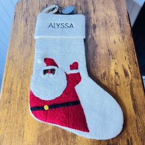 ALYSSA West Olmo BABBO NATALE Calza di Natale in Feltro Vacanze Nuova senza etichette - Foto 1 di 8