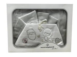 COMPLETO LENZUOLA LETTINO FLANELLA NEONATA FEMMINA NAZARENO GABRIELLI 360.33 - Foto 1 di 2