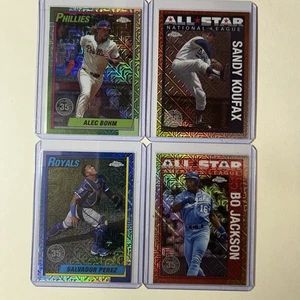 2025 Topps Mojo Refractor (4) Card Lot - Bo Jackson, Sandy Koufax - Picture 1 of 2