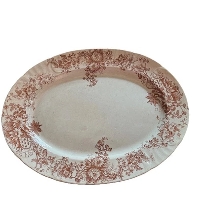Антикварное керамическое сервировочное блюдо IRENE D.R. Англия 14,5"" - Изображение 1 из 4