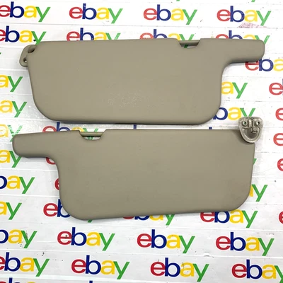 1998 - 2002 Toyota Corolla Sun Visors Set Pair Left Right Gray OEM 99 00 01 2461 - Image 1 of 2