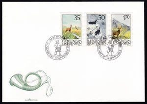 Liechtenstein FDC 1986 Michel 907/09 Hunting - Complete Set - Picture 1 of 2