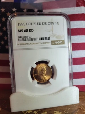 1995 Lincoln Memorial  **Doubled Die Obverse**   NGC  MS68 RD  ""Freshly Graded" - Image 1 of 4