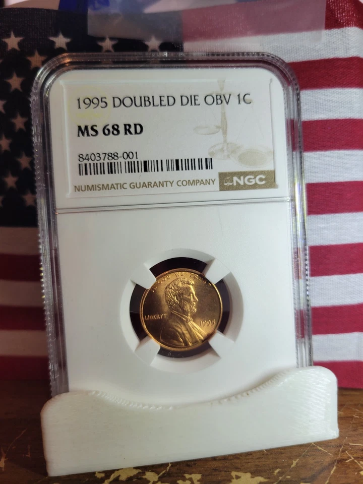 1995 Lincoln Memorial  **Doubled Die Obverse**   NGC  MS68 RD  ""Freshly Graded" - Image 1 of 4