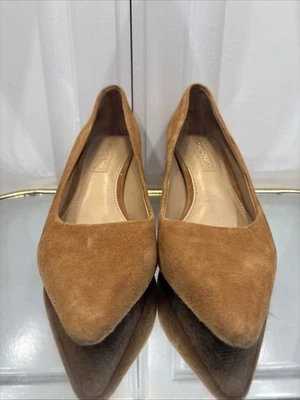 Tacones de gamuza de cuero marrón para mujer Antonio Melani talla 5,5 M Foto 1 de 4