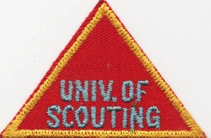 Vintage Boy Scout BSA University Of Scouting 1960s Uniform Patch Unused 2 Inch - Picture 1 of 2