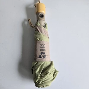 Totes Eco-Friendly Recycled Fabric 1 Person 41" Green Umbrella Auto Open Close - Picture 1 of 4