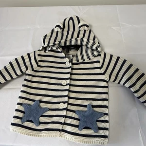 BABY GAP 6-12 Monate Strickjacke mit Kapuze Pullover mit Ohren und Sterntaschen - Bild 1 von 9