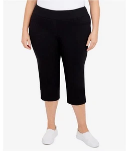 HEARTS OF PALM Womens Essentials Pull On Split Hem Casual Capri Pants - Picture 1 of 2