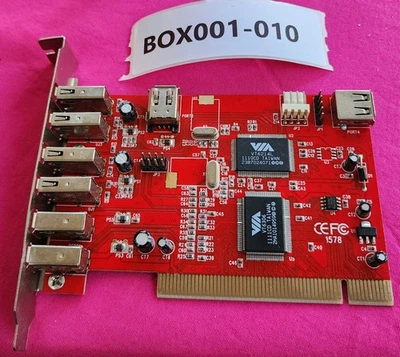 BOX001-010 VIA VT6306 VT6214 4 puertos USB + 2 puertos FIREWIRE 1394 tarjeta de expansión Foto 1 de 3