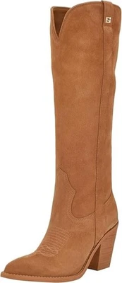 Nuevo GUESS - Botas hasta la rodilla Sashan para mujer, talla 11 - gamuza marrón 210 Foto 1 de 4