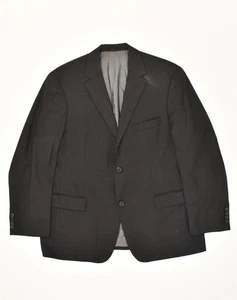 HUGO BOSS Mens 2 Button Blazer Jacket UK 40 Large Black Virgin Wool AL33 - Picture 1 of 4