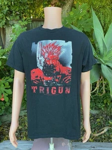 Vintage Rare 2005 Trigun Manga Anime Yasuhiro Nightow Promo T Shirt Black Large - Picture 1 of 8