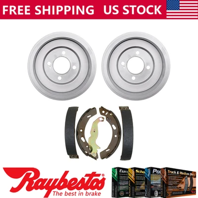 Rear Kit Brake Drums & Brake Shoes For 2014-2016 Ford Fiesta - Raybestos - Image 1 of 4