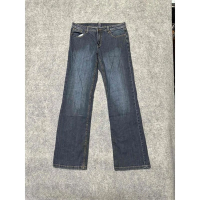 Женские джинсы Cowgirl Up Bootcut размер 12 черные темная вареная джинсовая ткань - Изображение 1 из 4