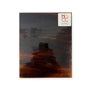 8 x 12 in Medium & Dark Amber Brown Streaky Crystal Wissmach Stained Glass Sheet - Picture 1 of 7