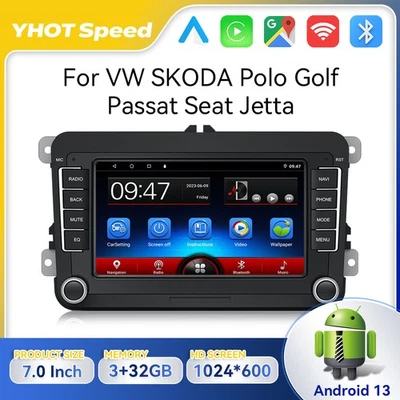 7IN Android Autoradio CarPlay GPS DAB+ Für VW GOLF 5 6 Jetta SKODA Octavia Yeti - Bild 1 von 4