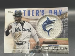 2023 Topps Series 2 JAZZ CHISHOLM Jr Father's Day MEM PATCH #FD-JC Miami MARLINS - Picture 1 of 5