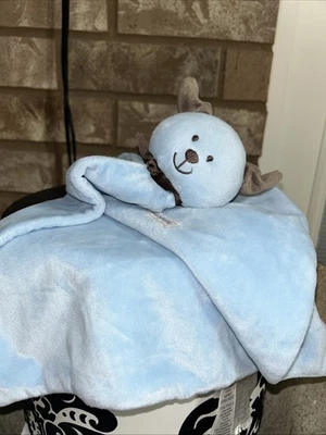 Carters Precious Firsts 小狗 Lovey 毛绒狗安全毯 婴儿 蓝色 男孩 玩具 — 第 1/3 张图片