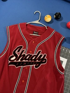 Canotta maglia vintage Shady Limited taglia XL rossa nera/bianca bordo logo 8 Eminem - Foto 1 di 11
