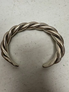 Vintage Silpada Sterlingsilber 925 Twist Seil Armband Kabelmanschette 7" (wiegt 1,4 Unzen) - Bild 1 von 7