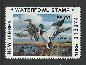 Bigjake: NJ2a, $5.00 Mallards, 1985 New Jersey Non-Resident - Picture 1 of 1