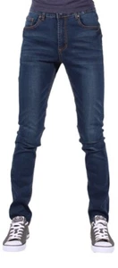 Pantalones de mezclilla ajustados G-King para hombre - Pantalones informales elásticos elegantes - Lavado azul - Imagen 1 de 4