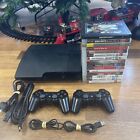 Sony Playstation 3 Ps3 Slim 160gb Console Bundle + 15 Games + 2 Controllers