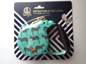 NUEVO CON ETIQUETAS DISEÑADOR (2) ¡¡Juego de correas retráctiles para mascotas ZEBRA AQUA a juego!!! - Imagen 1 de 11