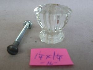 Cabinet Drawer Knobs/Pulls 1890s-1930s 12 point clear glass 1 1/4" dia (per ea)