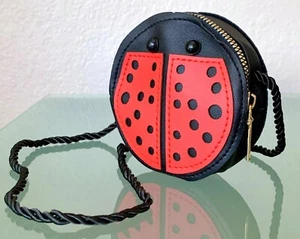 Cute PU Kid's Children's Good Luck Ladybug Girl's Purse Handbag Crossbody Bag - Picture 1 of 4