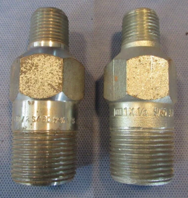 Lot of (2) WM 1" x 1/2" Eccentric Swage Carbon CS Threaded Both Ends TBE Sch 80 - Image 1 of 4